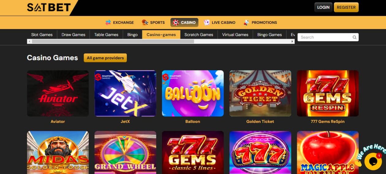 Satbet casino section