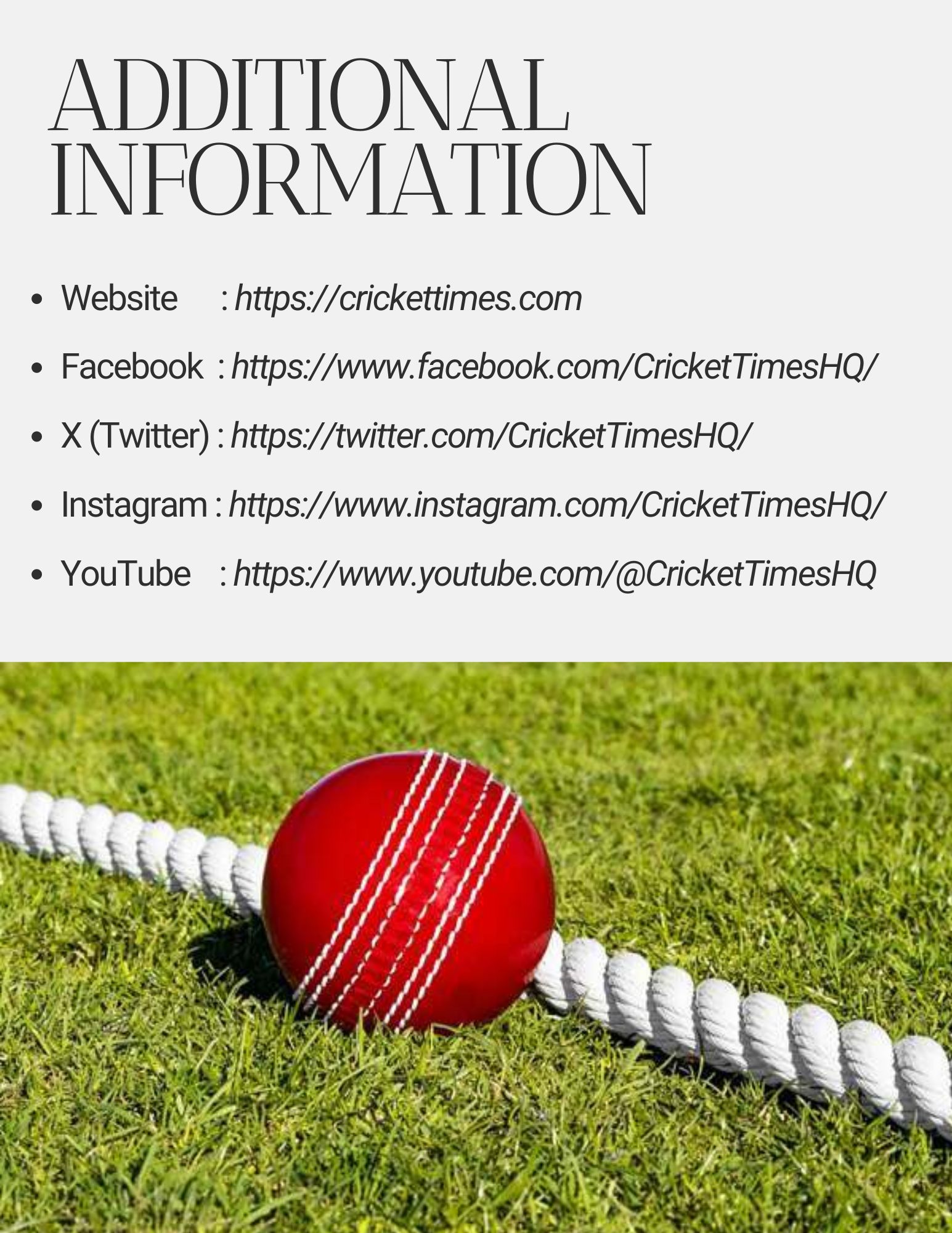 Cricket Times - Media Kit