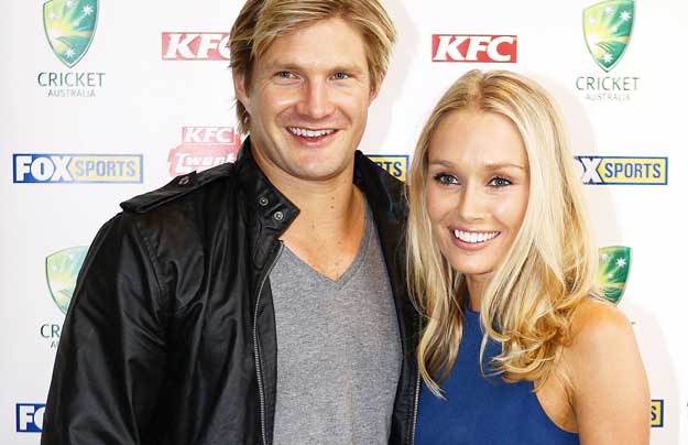 Shane Watson and his wife