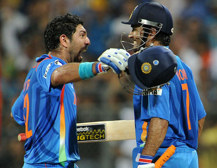 MS Dhoni and Yuvraj Singh World Cup Final 2011