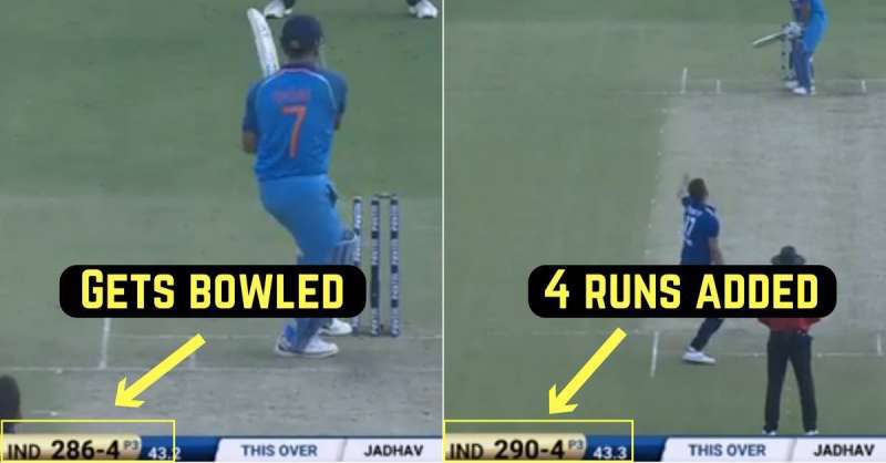 MS Dhoni four runs on free hit