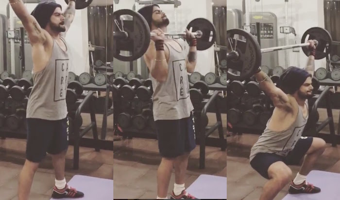 Virat Kohli in the gym