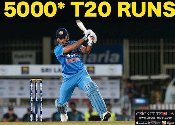 MS Dhoni 5000 T20 Runs