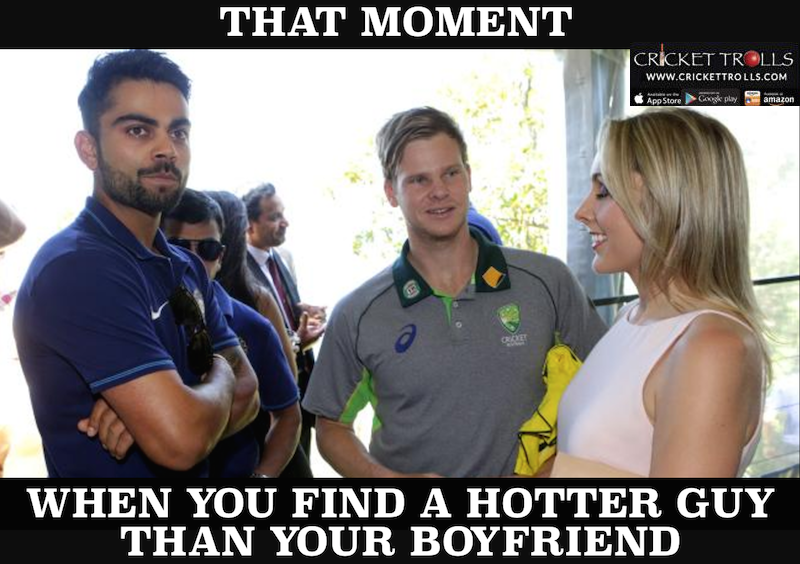 Steve Smith girlfriend reaction after meeting Virat Kohli