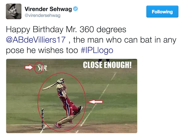 Virender Sehwag tweet