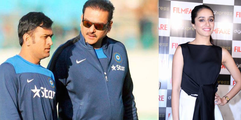 MS Dhoni, Ravi Shastri, Shraddha Kapoor