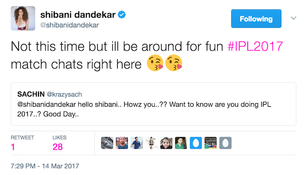 Shibani Dandekar tweet