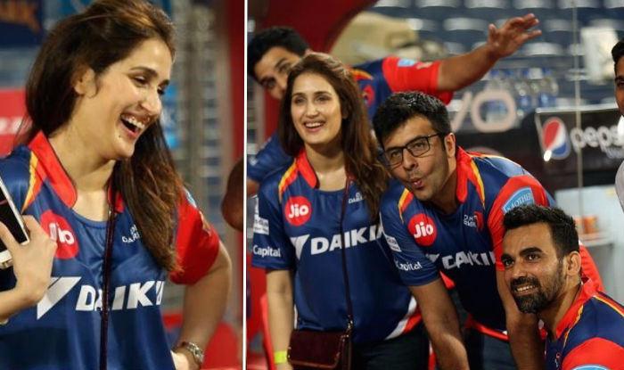 Delhi-Daredevils-IPL-2017-Sagarika Ghatge-and-Zaheer-Khan