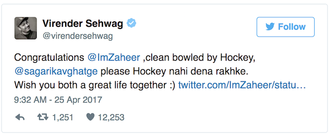 Virender Sehwag tweet 1