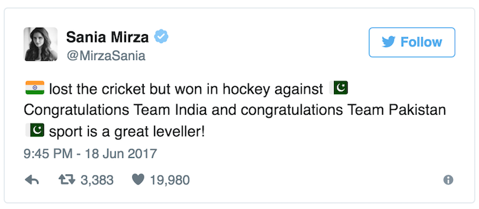 Sania Mirza tweet