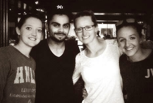 Sarah Taylor with Virat Kohli