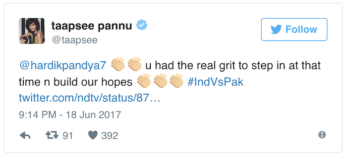 Taapsee Pannu tweet