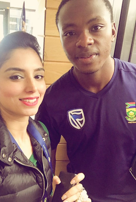 zainab abbas with kagiso rabada