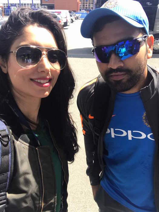 zainab abbas with rohit sharma