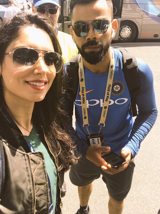 zainab abbas with virat kohli