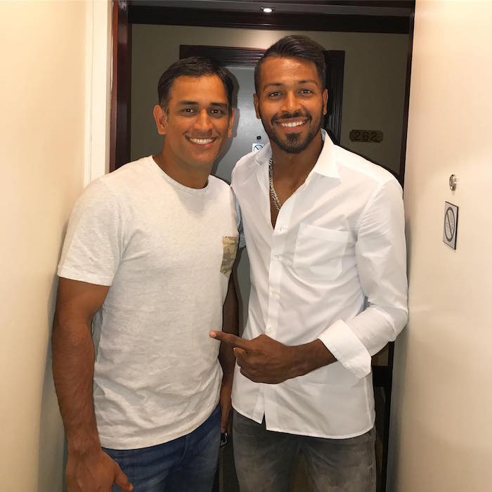 Hardik Pandya and MS Dhoni