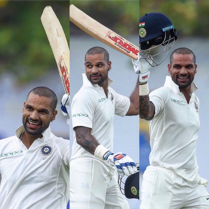 Shikhar Dhawan Test century vs Sri Lanka