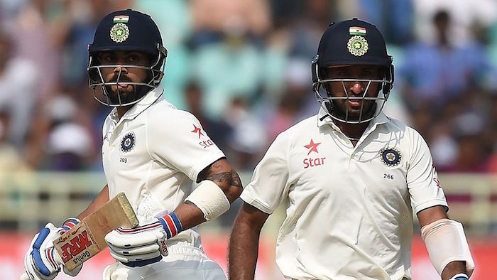 Virat Kohli and Cheteshwar Pujara