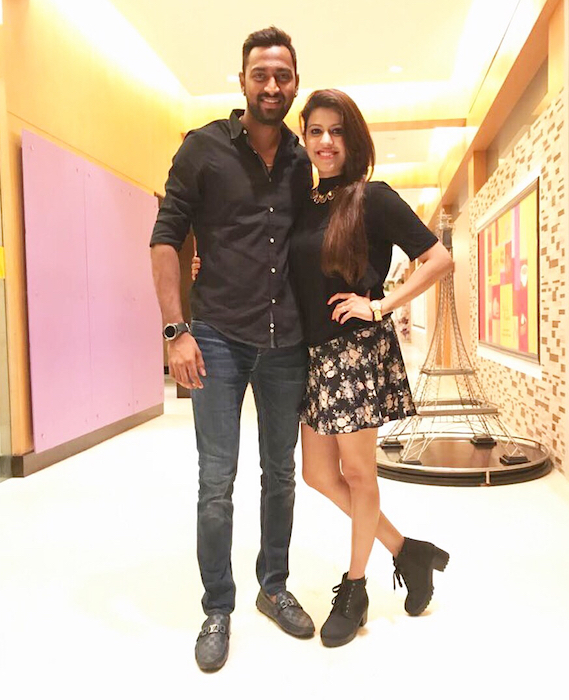 Krunal Pandya with fiancee Pankhuri Sharma