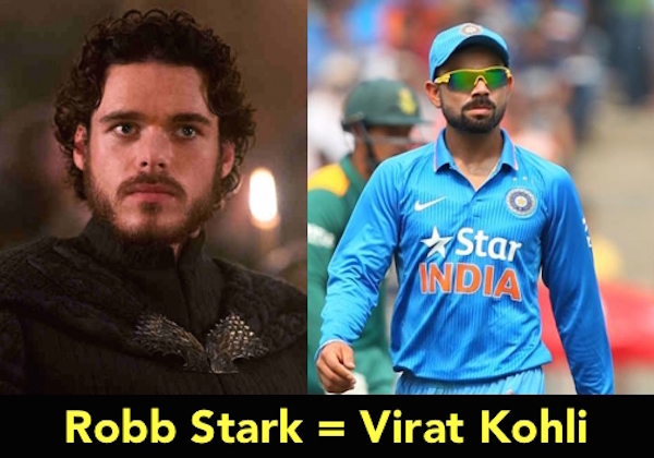 Robb Stark- Virat Kohli