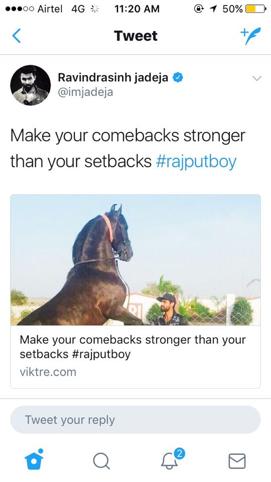 Ravindra Jadeja deleted tweet