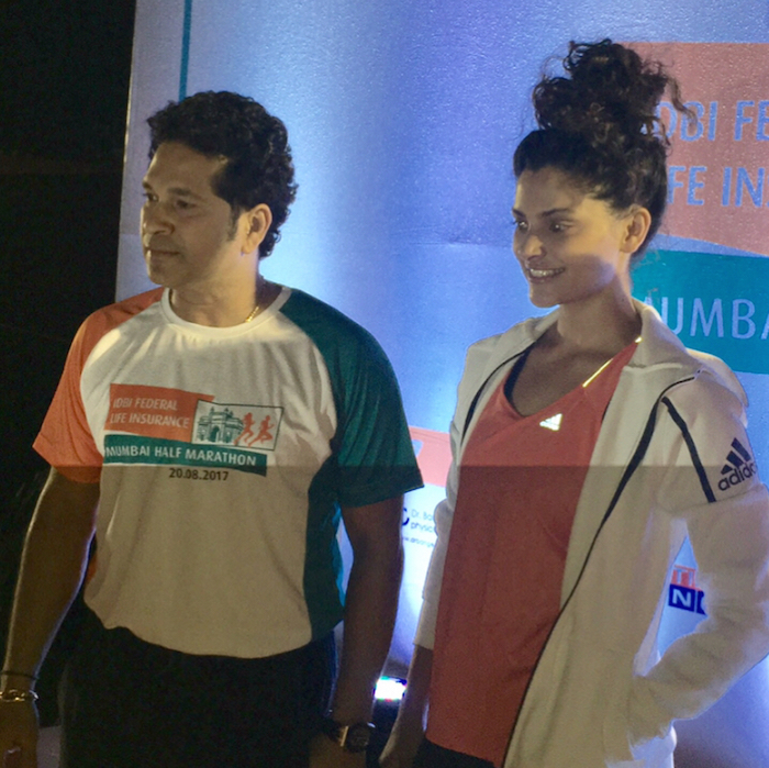 Sachin Tendulkar and Saiyami Kher