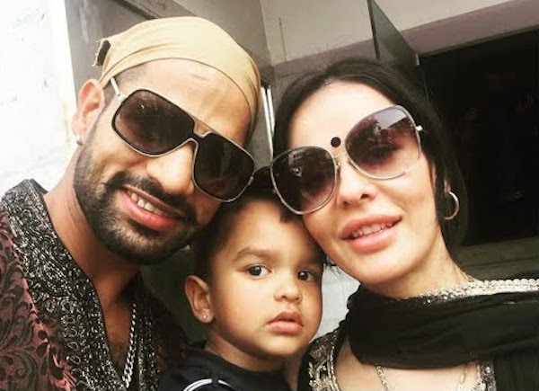 Shikhar Dhawan with wife Ayesha