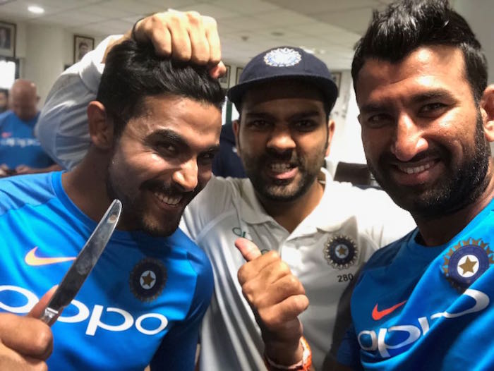 Ravindra Jadeja, Rohit Sharma, Cheteshwar Pujara