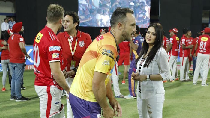 Preity Zinta, Faf Du Plessis, IPL