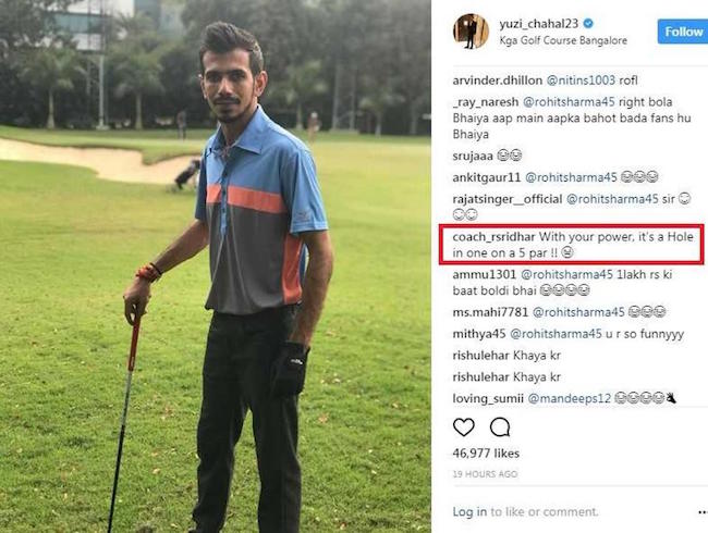 R Shridhar comment on Yuzi Chahal post