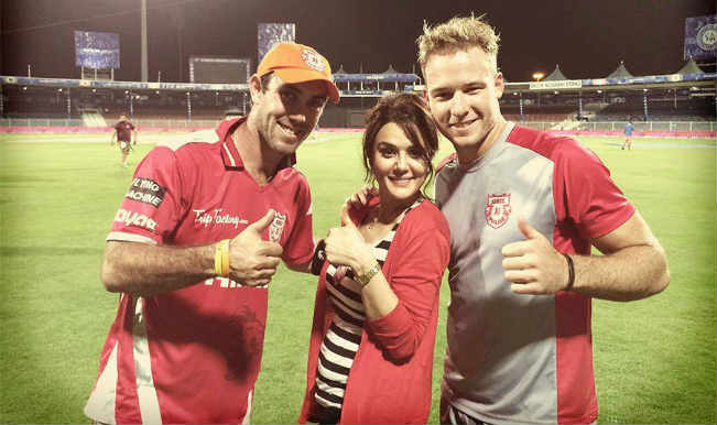 preity zinta, david miller, glenn maxwell