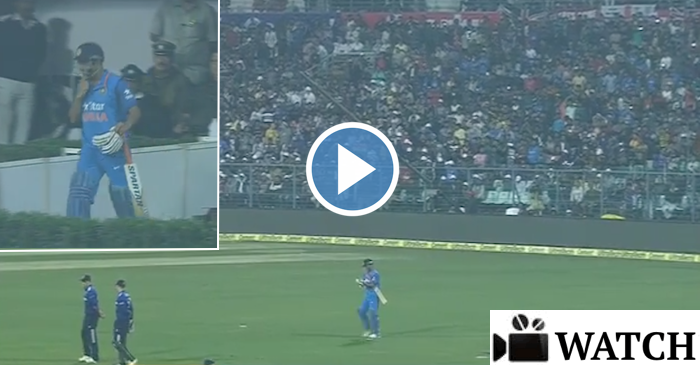 WATCH: This is how fans at the Eden Gardens welcomed MS Dhoni during the Indian innings (IND vs ENG 3rd ODI 2017)