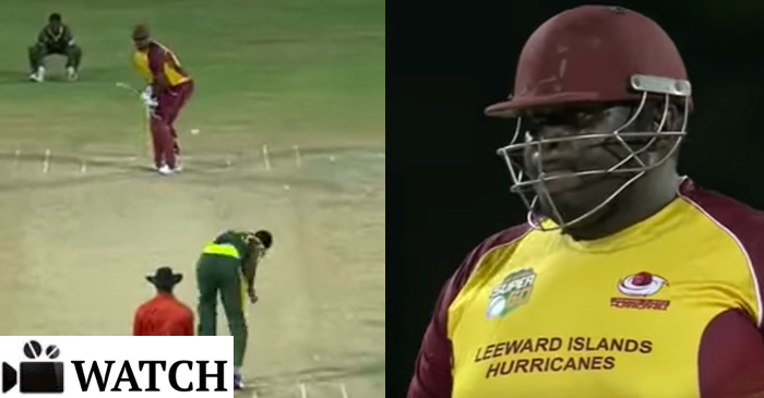 WATCH: The Giant Rahkeem Cornwall smashing unbeaten 74 off 50 balls for Leeward Islands