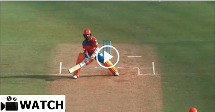 WATCH: Dinesh Karthik’s cheeky six at the back of the wicket