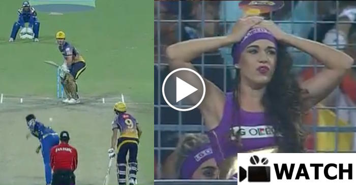 WATCH: The moment when KKR’s cheerleaders got sad after Chris Lynn’s dismissal