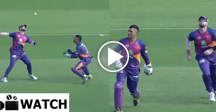 WATCH: The tag team effort of MS Dhoni and Daniel Christian to dismiss Swapnil Singh