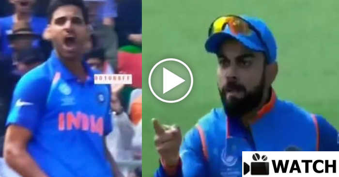 WATCH: Bhuvneshwar Kumar and Virat Kohli gives an animated send-off to Sabbir Rahman