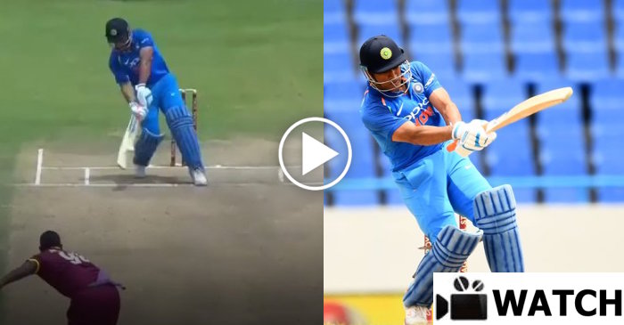 WATCH: MS Dhoni’s unorthodox SIX against West Indies in the 3rd ODI