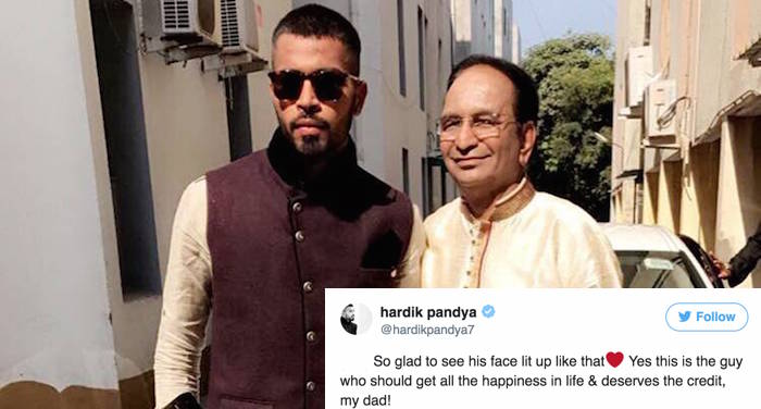 Hardik Pandya surprises his father by a special gift