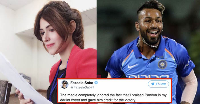 Fazeela Saba shut down the trolls after expressing her views about Hardik Pandya