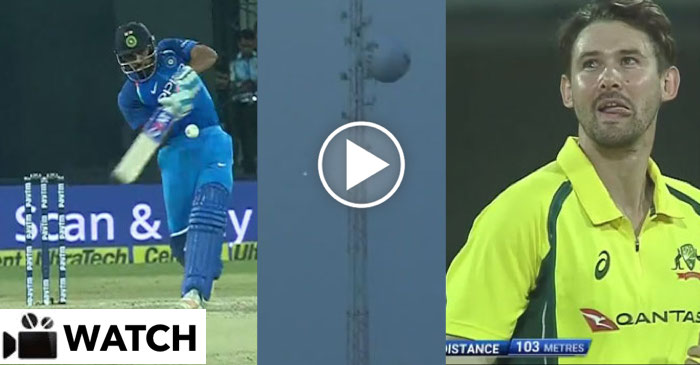 WATCH: Rohit Sharma hits Kane Richardson for 103 metre long six