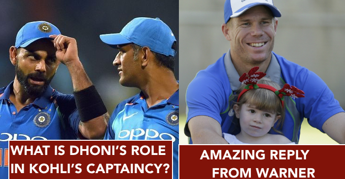 Aussie opener David Warner explains MS Dhoni’s role in Virat Kohli’s captaincy