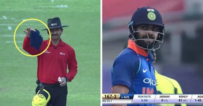 Virat Kohli denied a boundary in the Kolkata ODI after an unusual incident