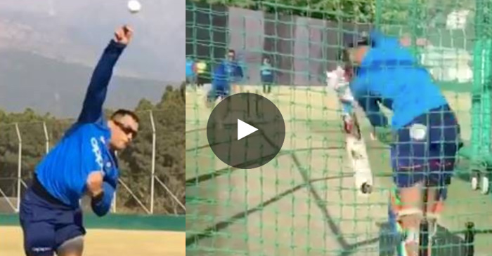 VIDEO: MS Dhoni bowls to Axar Patel in the nets ahead of the 1st ODI against Sri Lanka