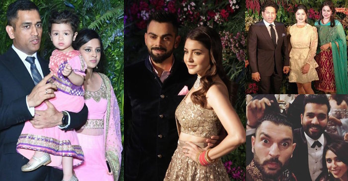 Photos: MS Dhoni, Sachin Tendulkar, Rohit Sharma and other cricketers attend Virat Kohli, Anuskha Sharma’s Mumbai reception