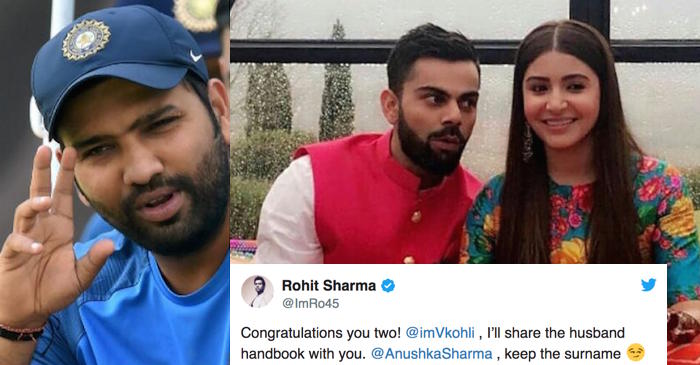 Anushka Sharma responds to Rohit Sharma’s “keep the surname” tweet