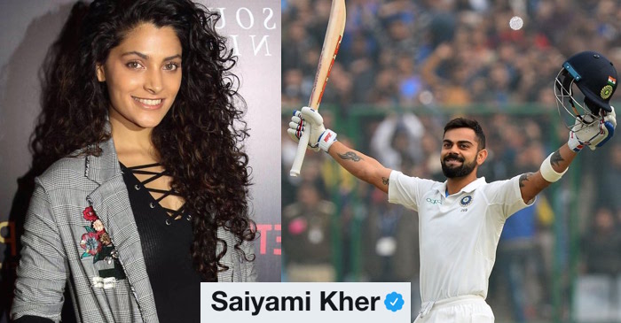 Actress Saiyami Kher has a special message for double centurion Virat Kohli