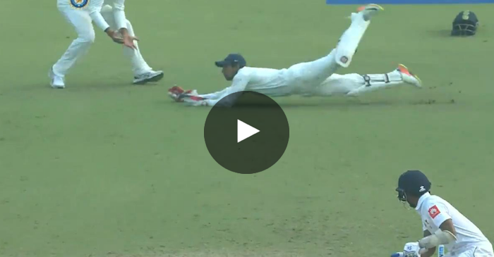 WATCH: Wriddhiman Saha takes a stunning catch to dismiss Sadeera Samarawickrama, reaction time 0.592 seconds