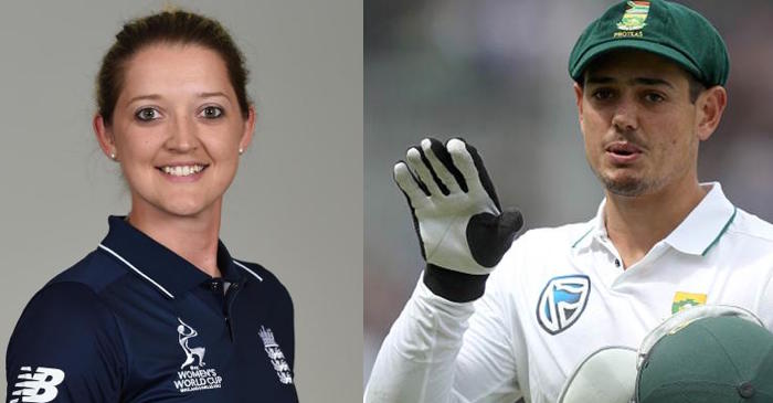 Sarah Taylor hilariously trolled Quinton De Kock on social media