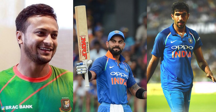 Virat Kohli, Jasprit Bumrah, Shakib Al Hasan are No. 1 in the ICC rankings